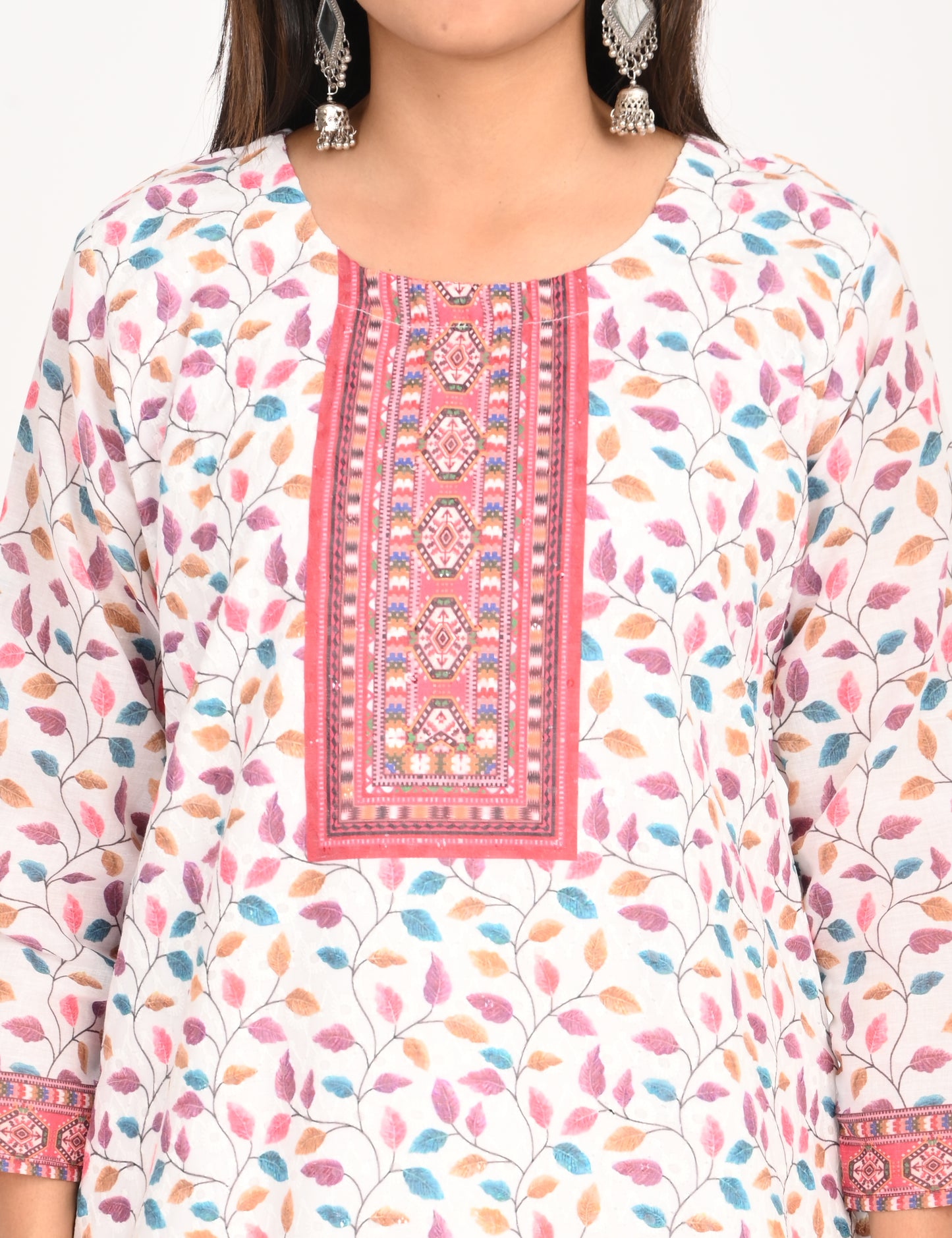 ONVIEW | 525 | COTTON CHIKANKARI WORK WITH DIGITAL PRINT | PACK OF 4