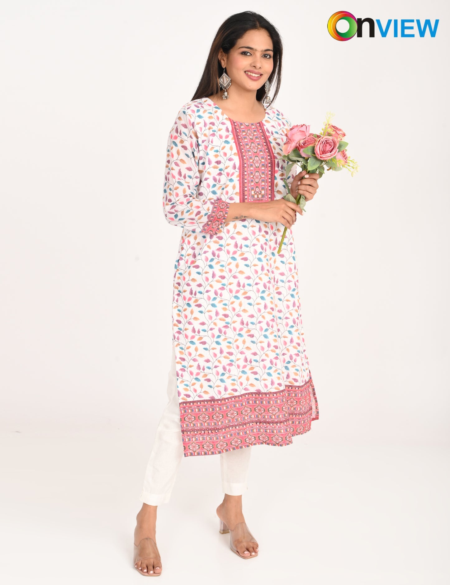 ONVIEW | 525 | COTTON CHIKANKARI WORK WITH DIGITAL PRINT | PACK OF 4