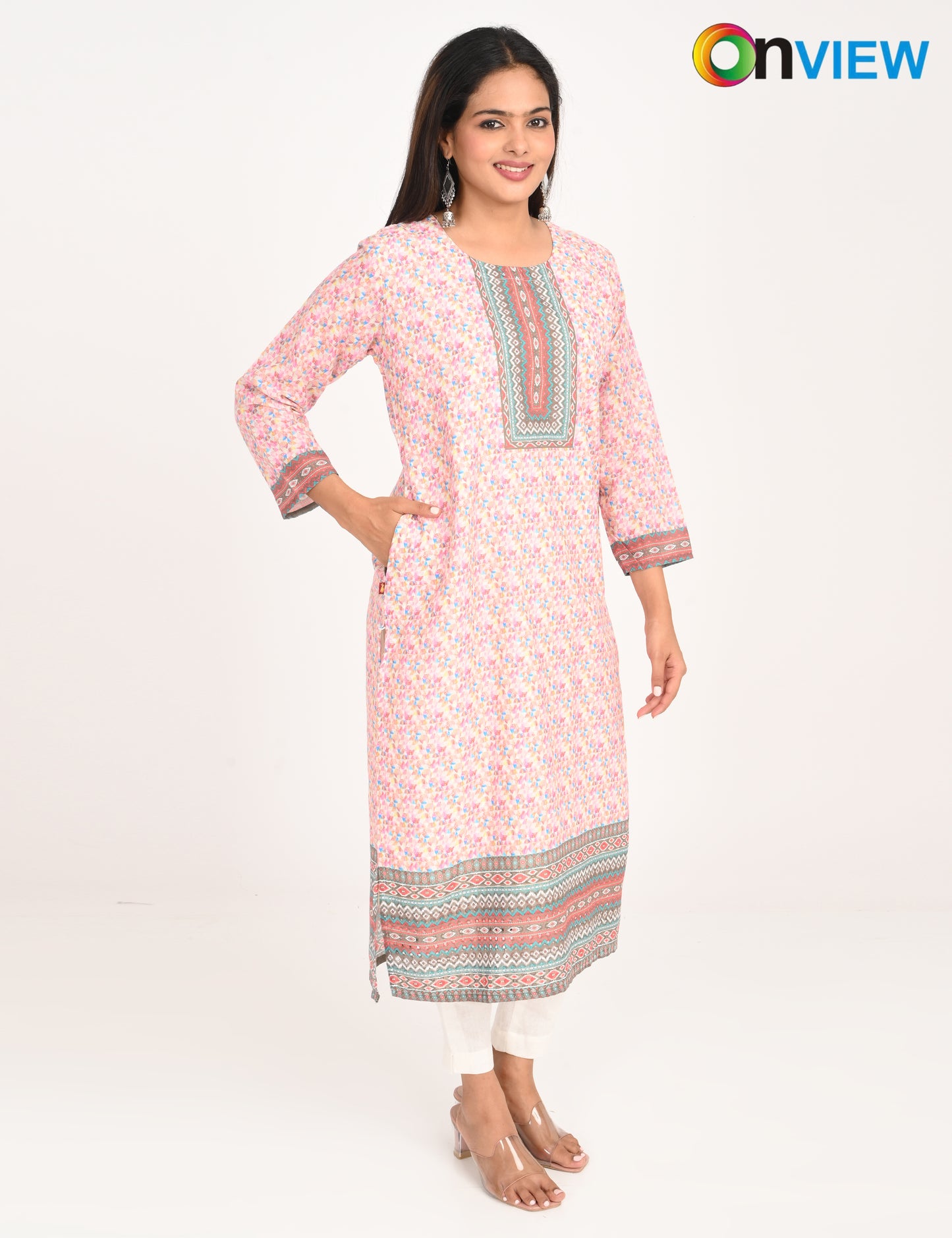 ONVIEW | 528 | COTTON CHIKANKARI WORK WITH DIGITAL PRINT | PACK OF 4
