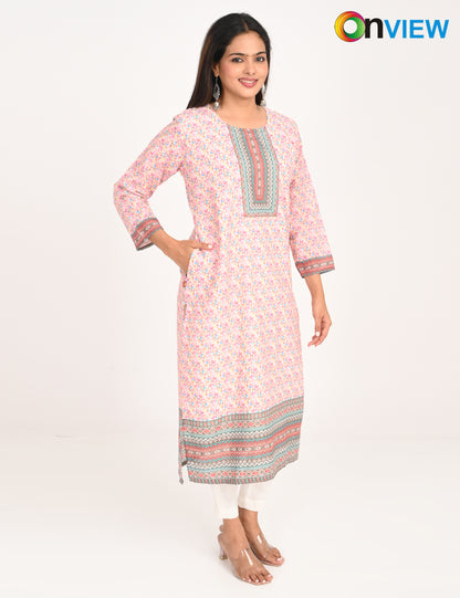 ONVIEW | 528 | COTTON CHIKANKARI WORK WITH DIGITAL PRINT | PACK OF 4
