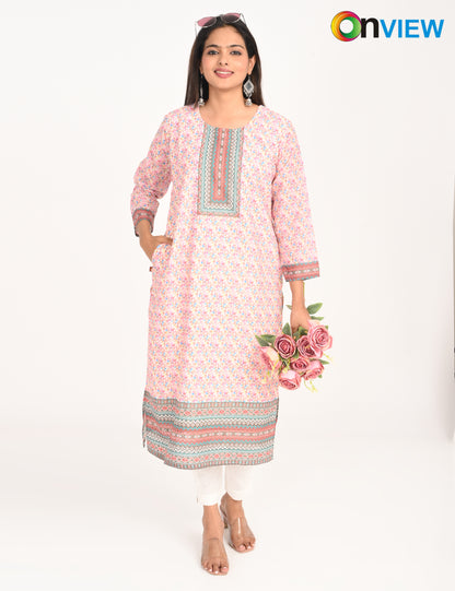 ONVIEW | 528 | COTTON CHIKANKARI WORK WITH DIGITAL PRINT | PACK OF 4