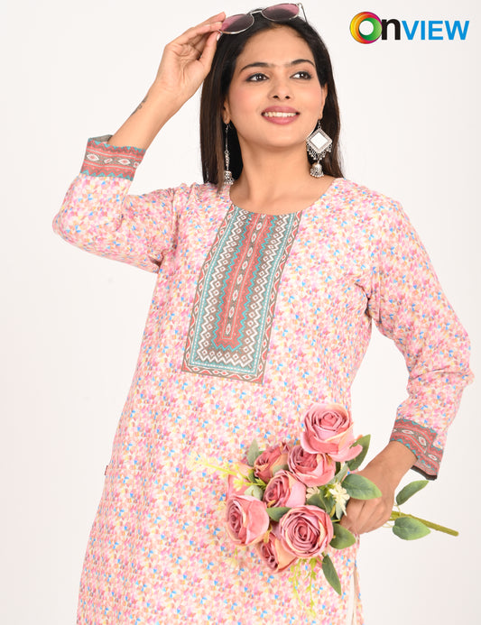 ONVIEW | 528 | COTTON CHIKANKARI WORK WITH DIGITAL PRINT | PACK OF 4