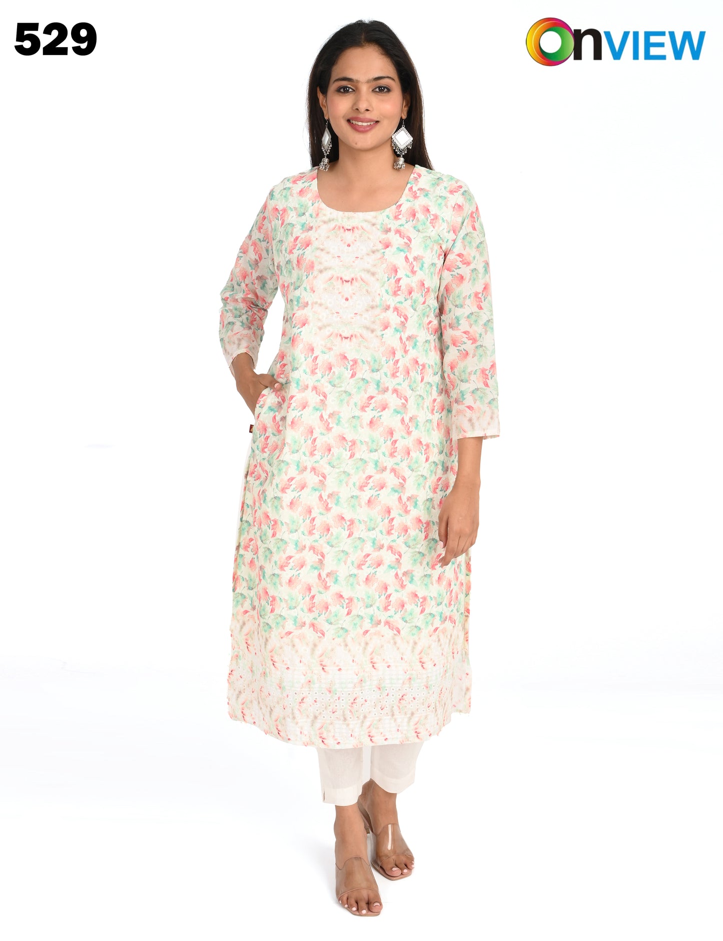 ONVIEW | 529 | COTTON CHIKANKARI WORK WITH DIGITAL PRINT | PACK OF 4