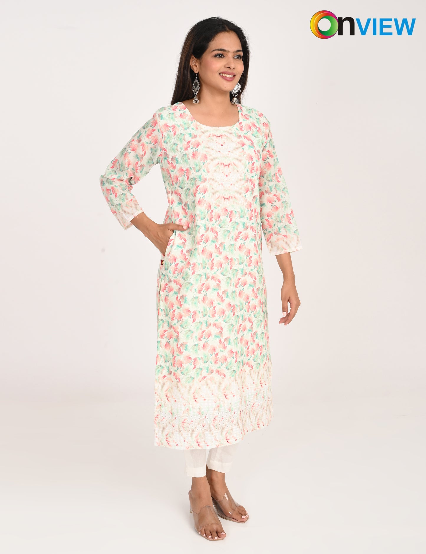 ONVIEW | 529 | COTTON CHIKANKARI WORK WITH DIGITAL PRINT | PACK OF 4