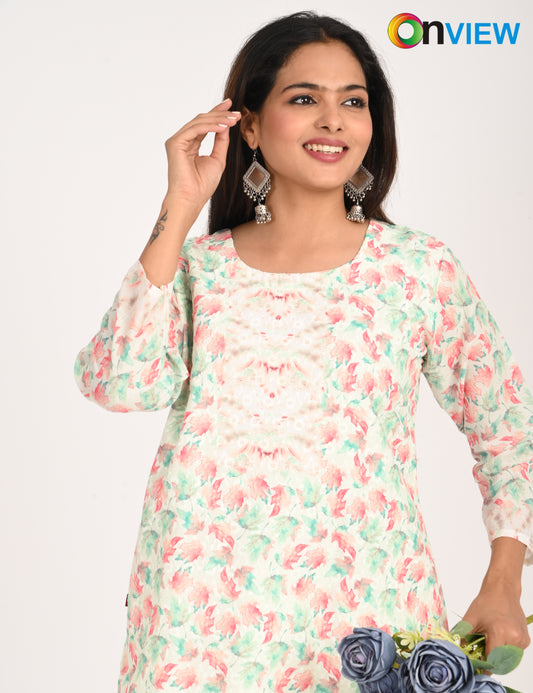 ONVIEW | 529 | COTTON CHIKANKARI WORK WITH DIGITAL PRINT | PACK OF 4