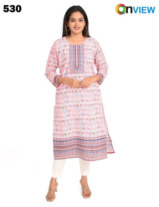 ONVIEW | 530 | COTTON CHIKANKARI WORK WITH DIGITAL PRINT | PACK OF 4
