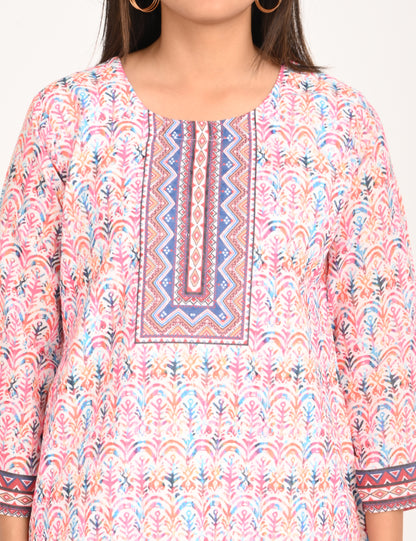 ONVIEW | 530 | COTTON CHIKANKARI WORK WITH DIGITAL PRINT | PACK OF 4