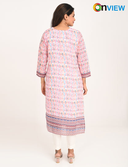 ONVIEW | 530 | COTTON CHIKANKARI WORK WITH DIGITAL PRINT | PACK OF 4