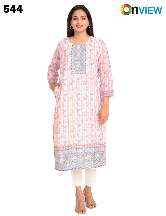 ONVIEW | 544 | COTTON CHIKANKARI WORK WITH DIGITAL PRINT | PACK OF 4