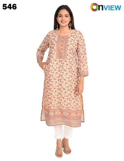 ONVIEW | 546 | COTTON CHIKANKARI WORK WITH DIGITAL PRINT | PACK OF 4