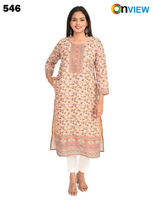 ONVIEW | 546 | COTTON CHIKANKARI WORK WITH DIGITAL PRINT | PACK OF 4