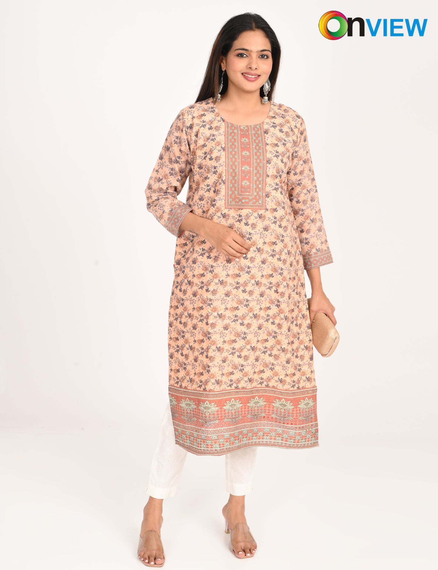 ONVIEW | 546 | COTTON CHIKANKARI WORK WITH DIGITAL PRINT | PACK OF 4