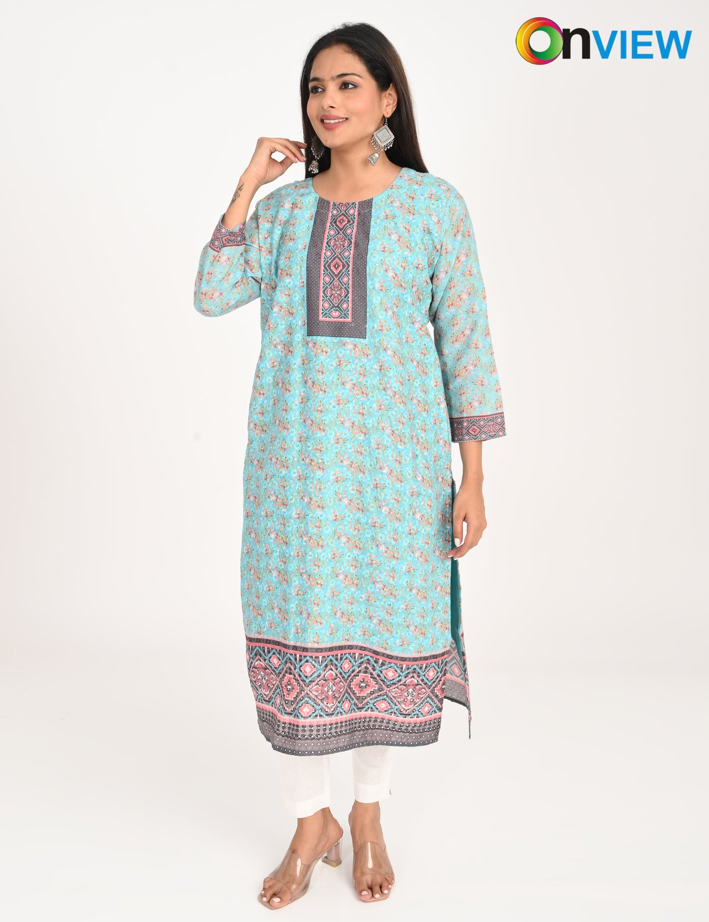 ONVIEW | 547 | COTTON CHIKANKARI WORK WITH DIGITAL PRINT | PACK OF 4