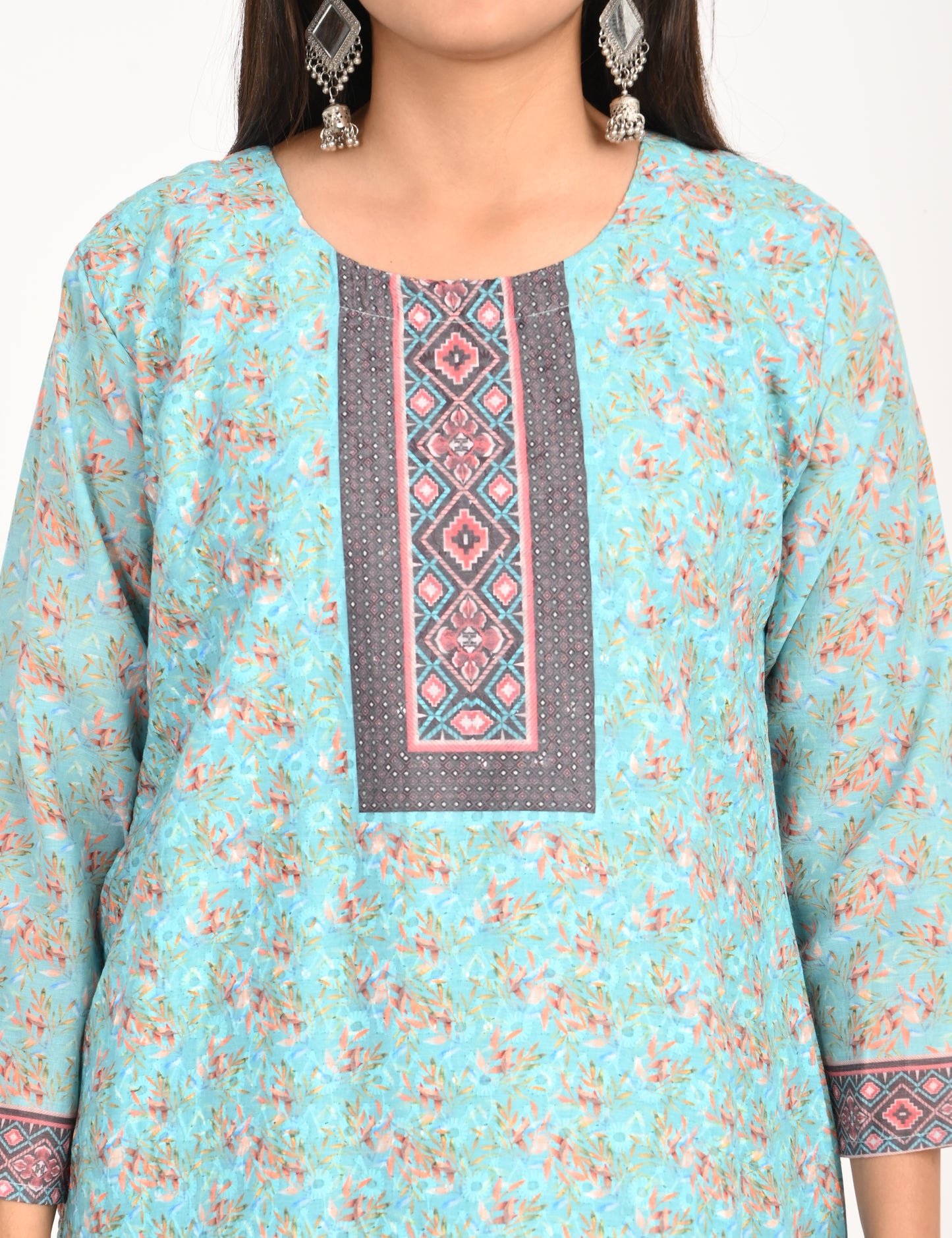 ONVIEW | 547 | COTTON CHIKANKARI WORK WITH DIGITAL PRINT | PACK OF 4