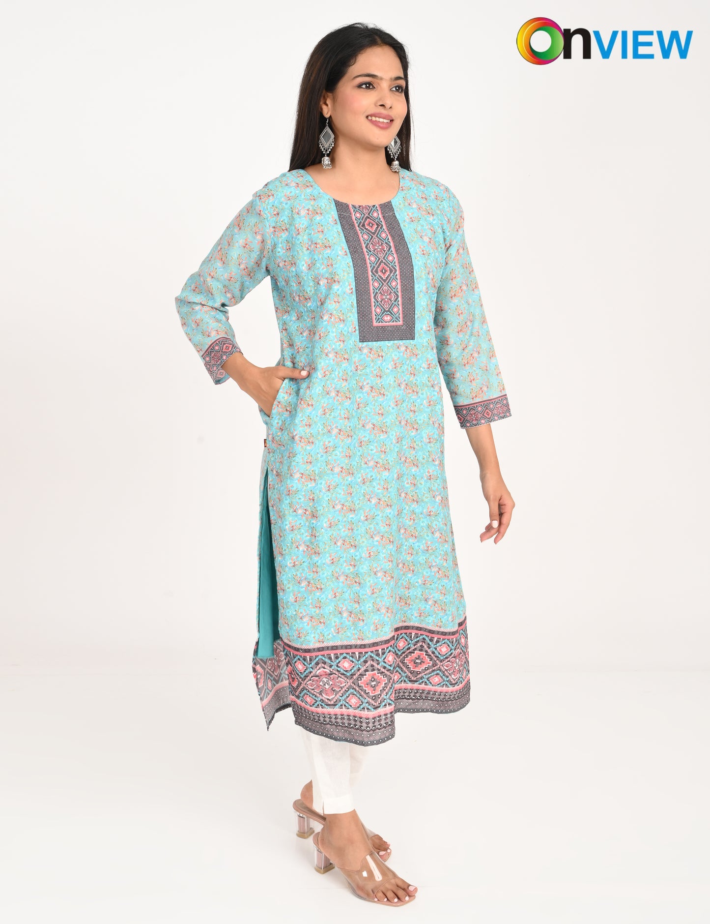 ONVIEW | 547 | COTTON CHIKANKARI WORK WITH DIGITAL PRINT | PACK OF 4
