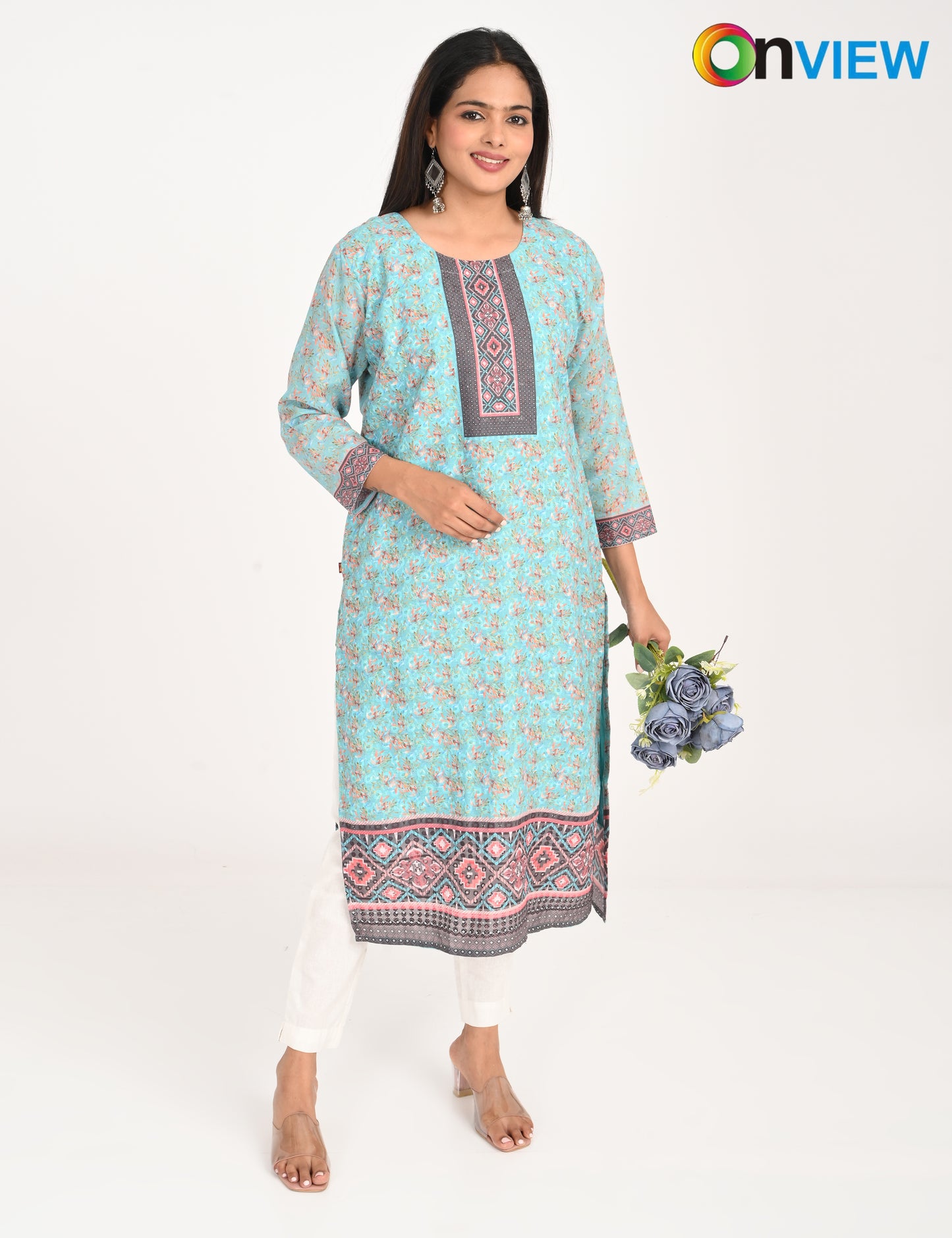 ONVIEW | 547 | COTTON CHIKANKARI WORK WITH DIGITAL PRINT | PACK OF 4