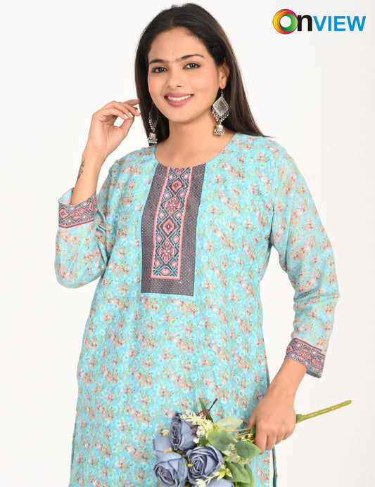 ONVIEW | 547 | COTTON CHIKANKARI WORK WITH DIGITAL PRINT | PACK OF 4