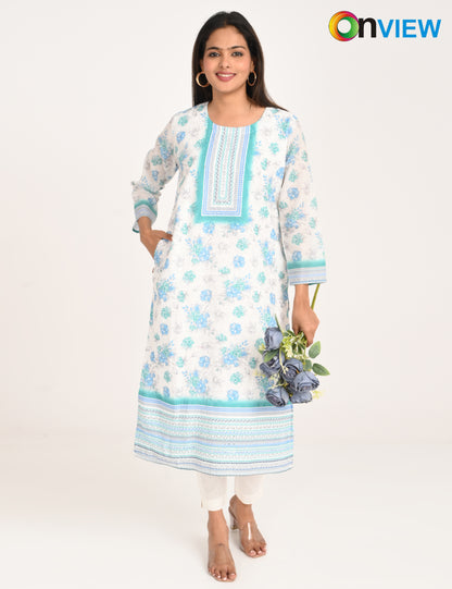 ONVIEW | 548 | COTTON CHIKANKARI WORK WITH DIGITAL PRINT | PACK OF 4