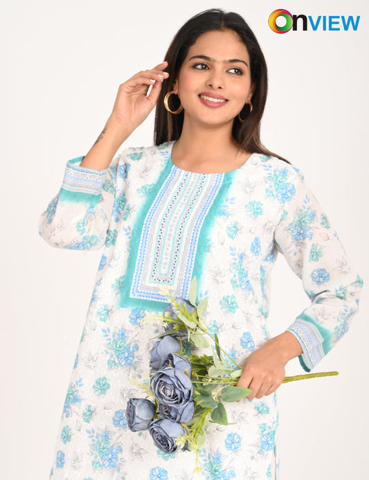 ONVIEW | 548 | COTTON CHIKANKARI WORK WITH DIGITAL PRINT | PACK OF 4