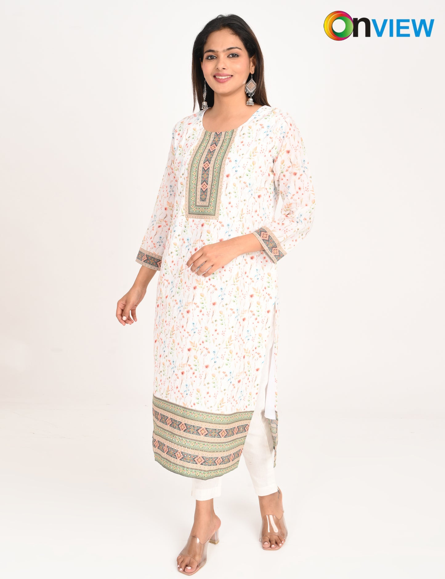 ONVIEW | 550 | COTTON CHIKANKARI WORK WITH DIGITAL PRINT | PACK OF 4