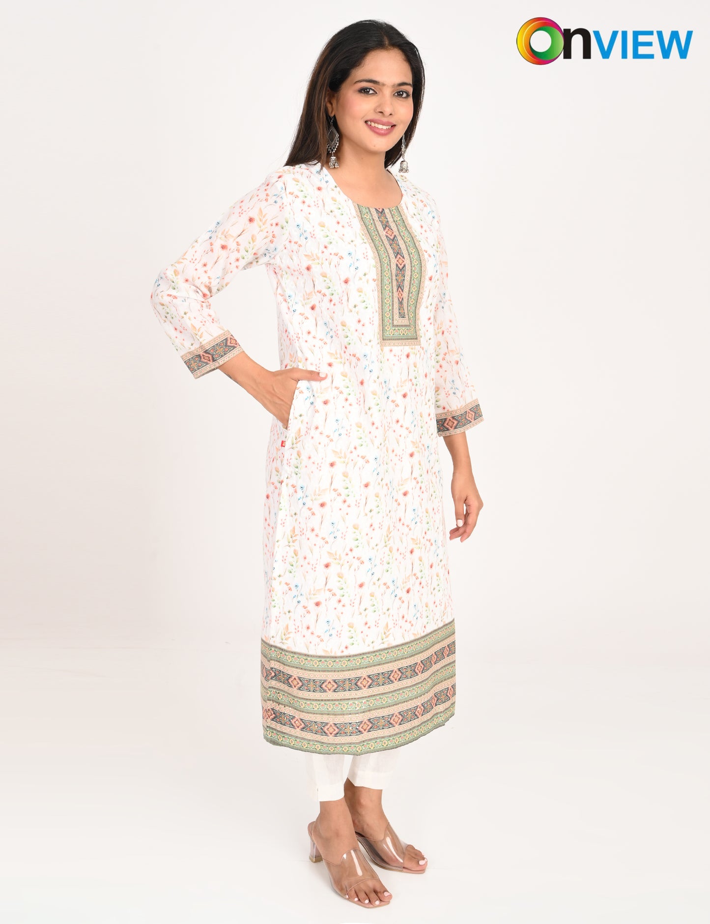 ONVIEW | 550 | COTTON CHIKANKARI WORK WITH DIGITAL PRINT | PACK OF 4