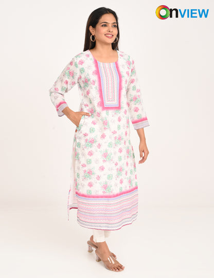 ONVIEW | 989 | COTTON CHIKANKARI WORK WITH DIGITAL PRINT | PACK OF 4