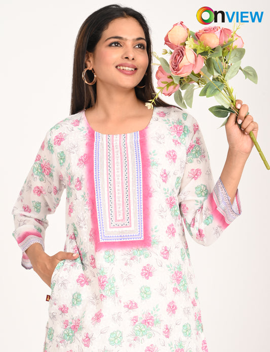 ONVIEW | 989 | COTTON CHIKANKARI WORK WITH DIGITAL PRINT | PACK OF 4