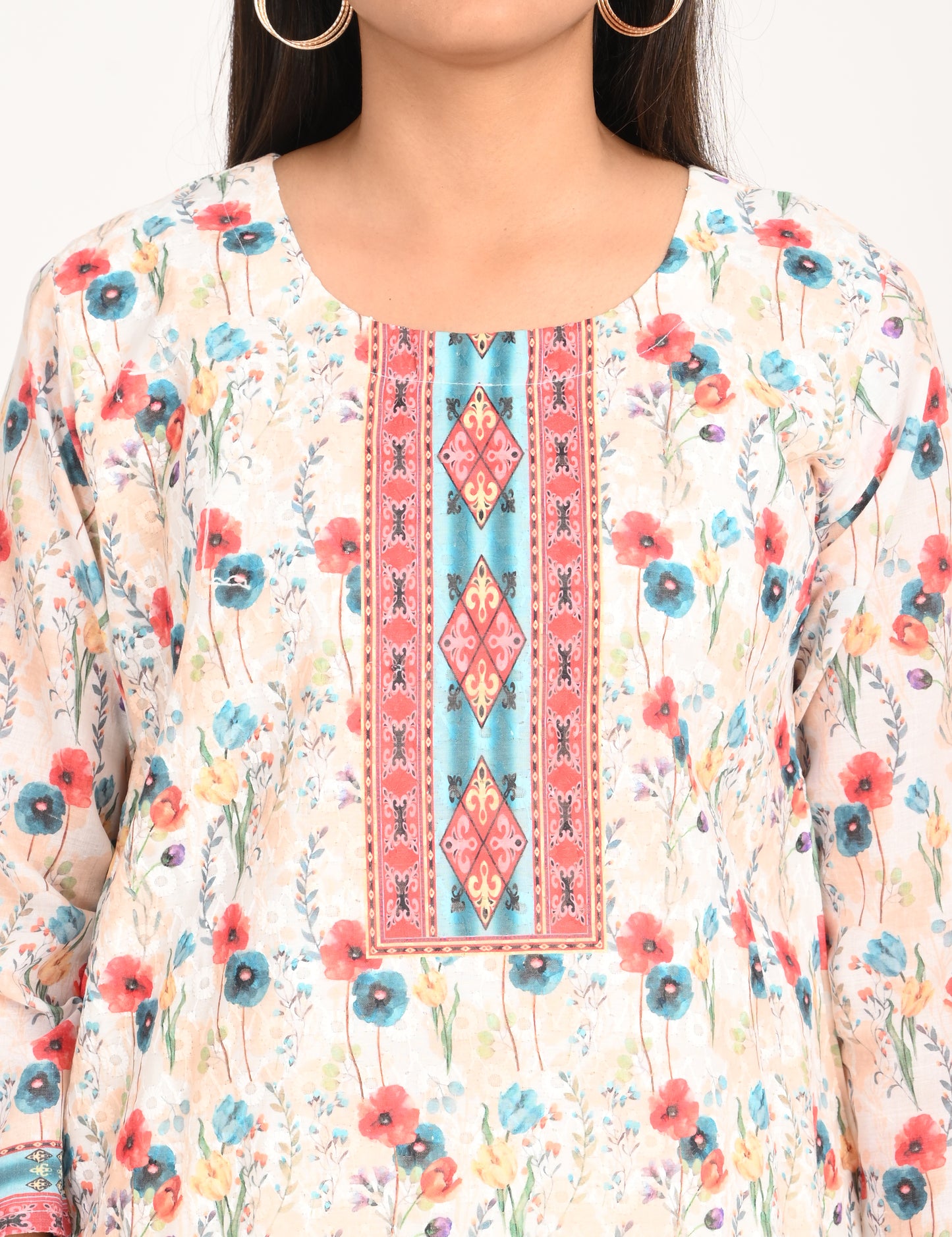 ONVIEW | 990 | COTTON CHIKANKARI WORK WITH DIGITAL PRINT | PACK OF 4