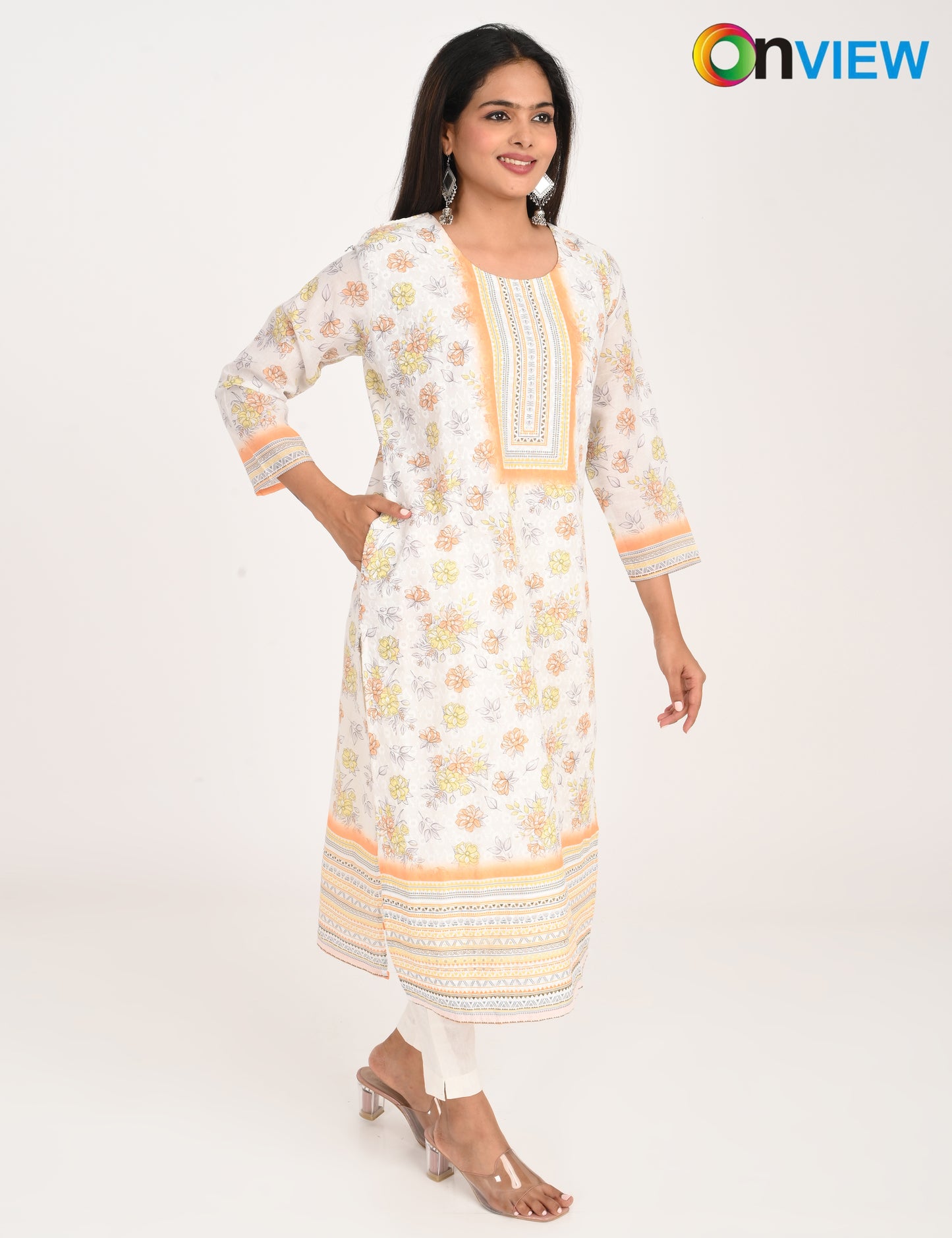 ONVIEW | 991 | COTTON CHIKANKARI WORK WITH DIGITAL PRINT | PACK OF 4