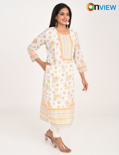 ONVIEW | 991 | COTTON CHIKANKARI WORK WITH DIGITAL PRINT | PACK OF 4
