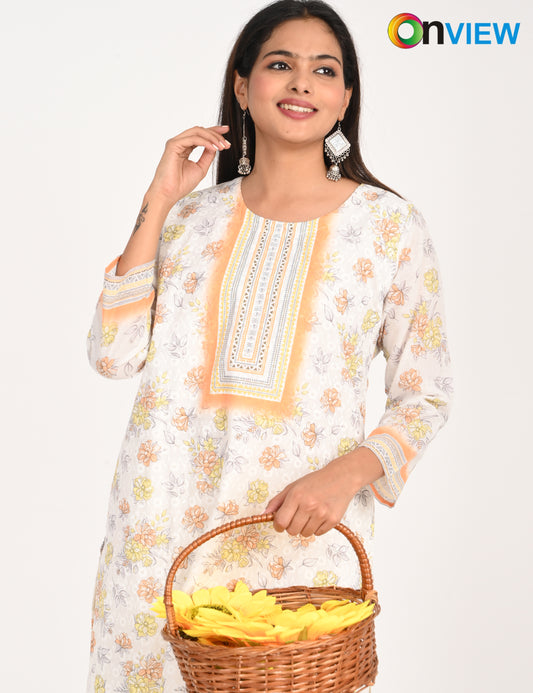 ONVIEW | 991 | COTTON CHIKANKARI WORK WITH DIGITAL PRINT | PACK OF 4