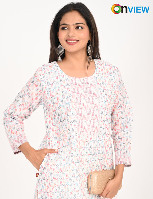 ONVIEW | 993 | COTTON CHIKANKARI WORK WITH DIGITAL PRINT | PACK OF 4