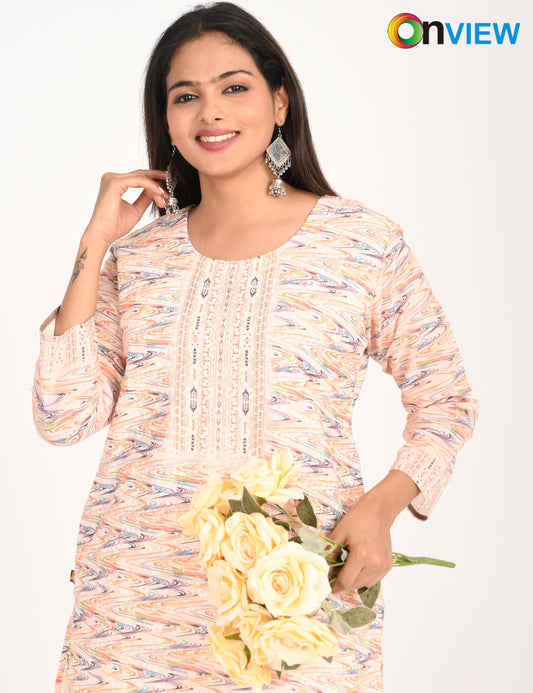 ONVIEW | 994 | COTTON CHIKANKARI WORK WITH DIGITAL PRINT | PACK OF 4