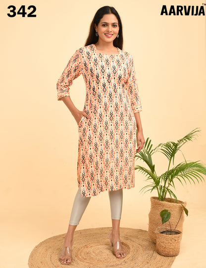 AARVIJA  | 342 | DESIGN NECK WITH POCKET | PACK OF 4