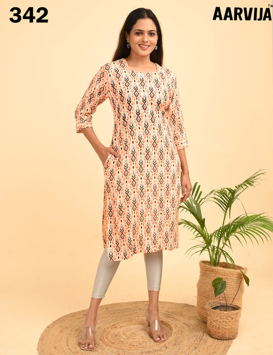 AARVIJA  | 342 | DESIGN NECK WITH POCKET | PACK OF 4