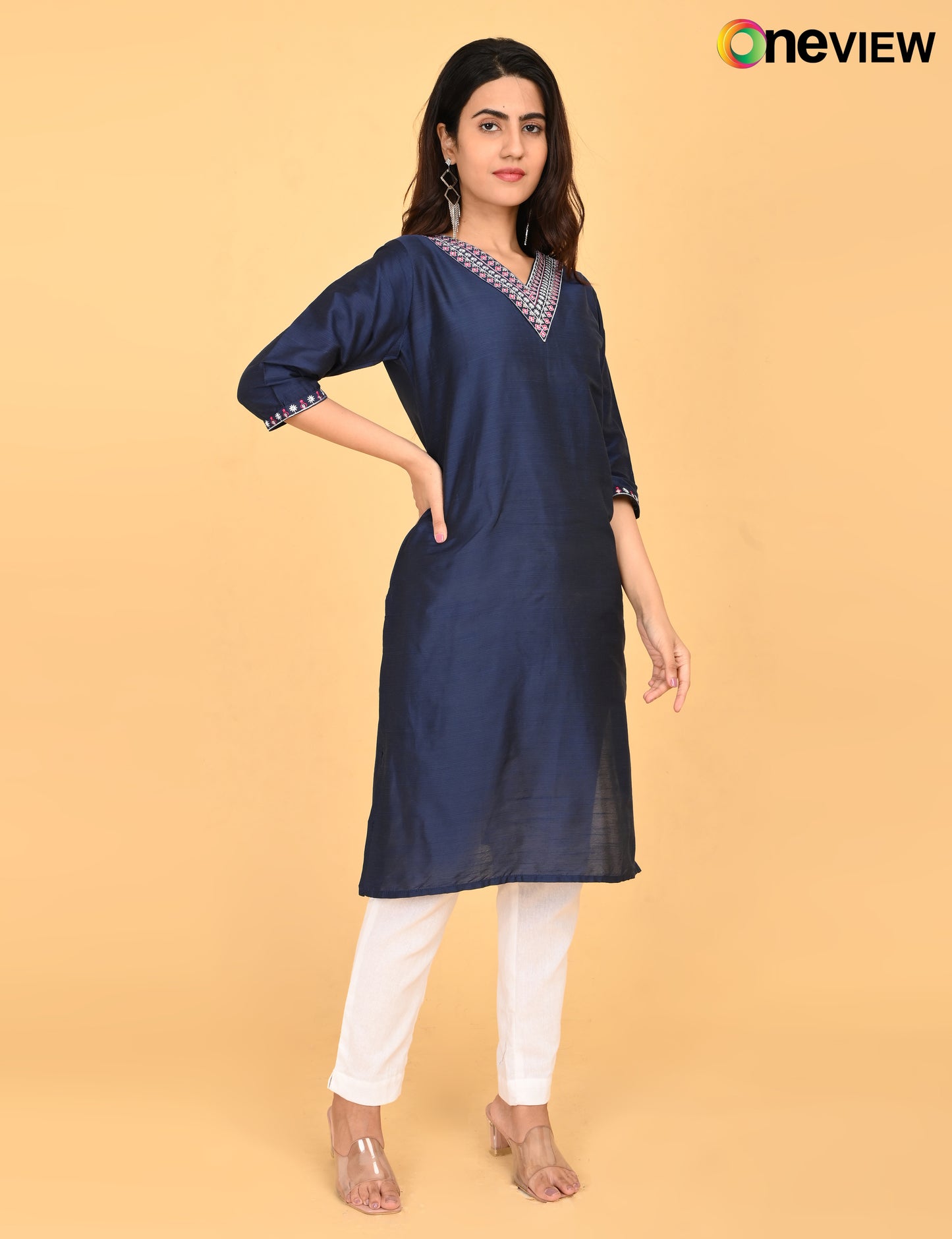 ONVIEW | 1086 | V-NECK EMBROIDERY | PACK OF 4