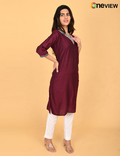 ONVIEW | 1090 | V-NECK EMBROIDERY | PACK OF 4