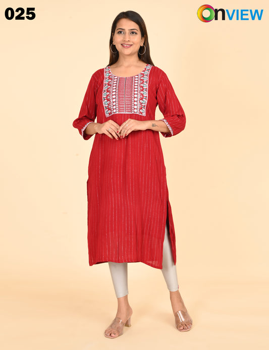 ONVIEW | 025 | BIG EMBROIDERY WITH LINING | PACK OF 6