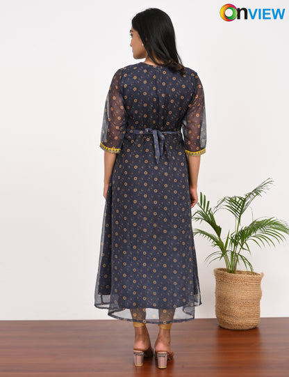 ONVIEW | 1058 | ORGANZA EMBROIDARY UMBRELLA WITH LINING | PACK OF 4