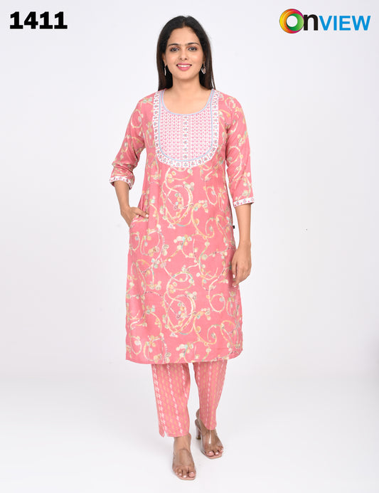ONVIEW | 1411 | CAPSULE 2 PIECE SET WITH EMBROIDERY | PACK OF 6