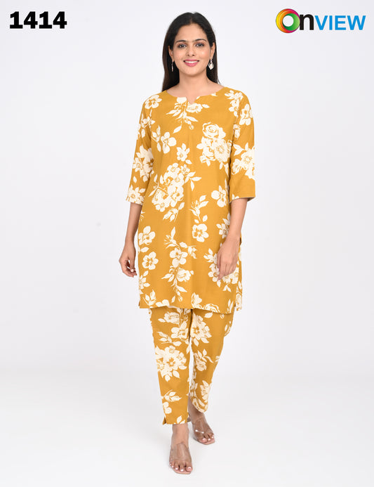 ONVIEW | 1414 | RAYON CO-ORD SET | PACK OF 4