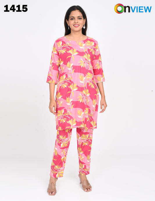 ONVIEW | 1415 | RAYON CO-ORD SET | PACK OF 4