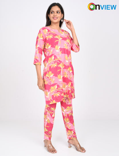 ONVIEW | 1415 | RAYON CO-ORD SET | PACK OF 4