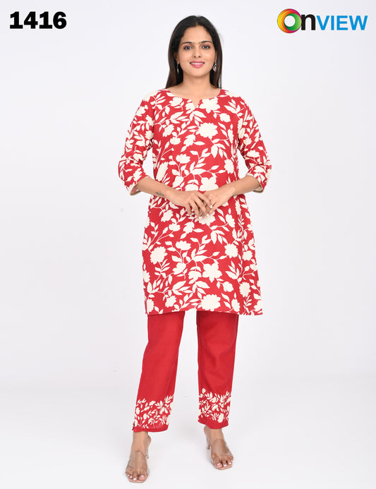 ONVIEW | 1416 | RAYON CO-ORD SET | PACK OF 4