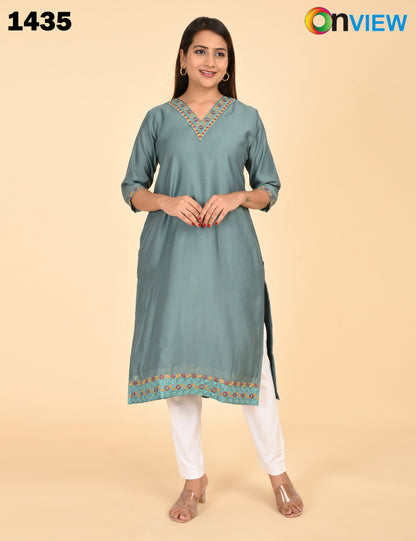 ONVIEW | 1435 | ROMAN SILK EMBROIDERY BORDER WITH LINING | PACK OF 4