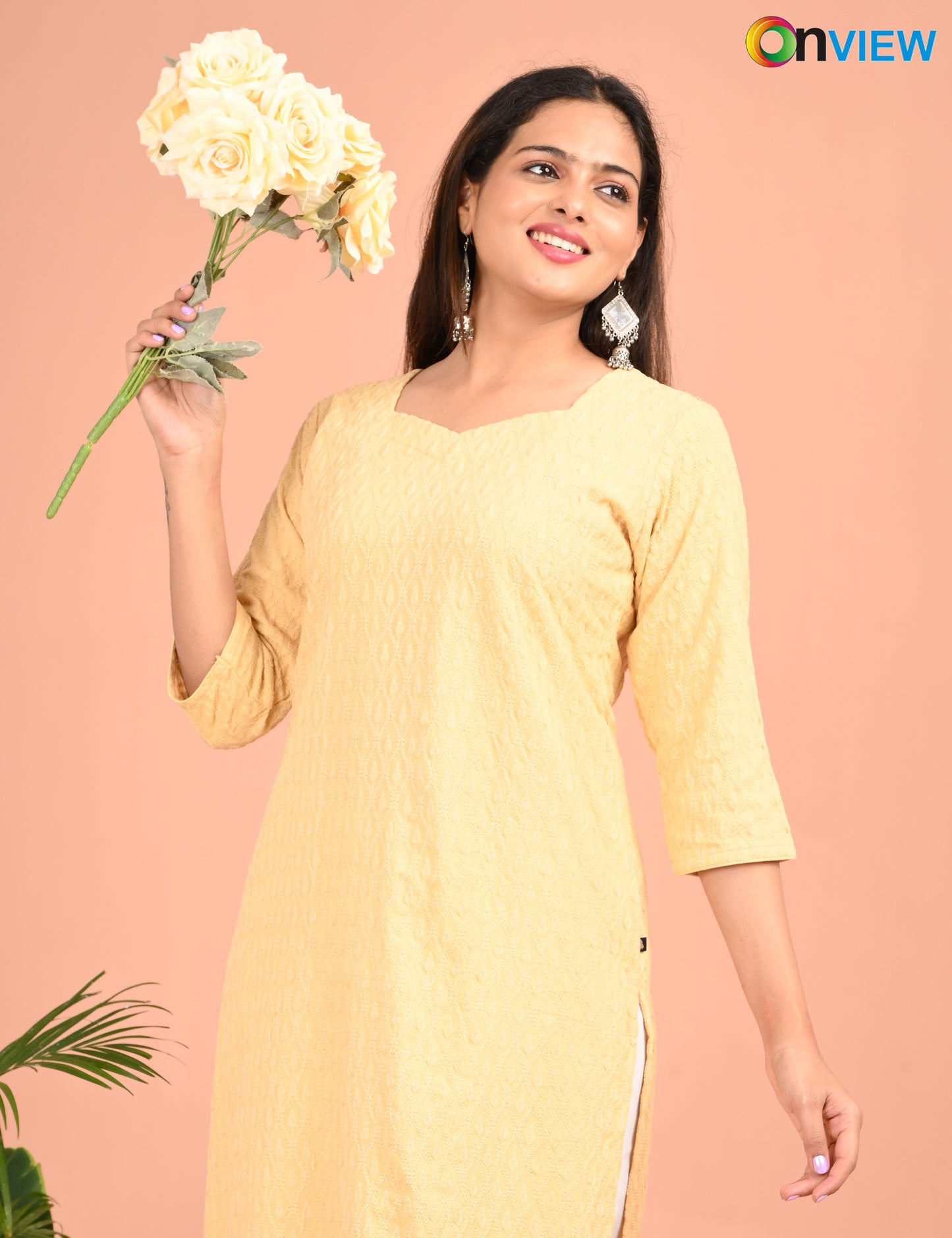 ONEVIEW | 173 | CHIKANKARI DESIGN NECK | PACK OF 4
