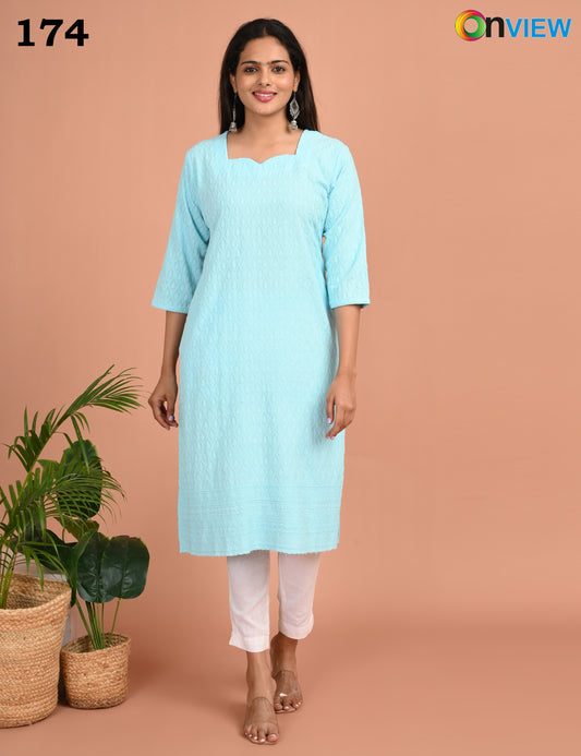 ONEVIEW | 174 | CHIKANKARI DESIGN NECK | PACK OF 4