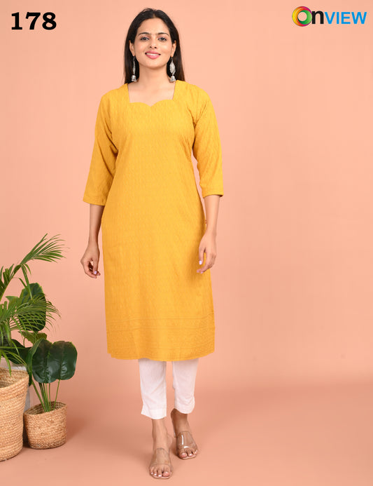 ONEVIEW | 178 | CHIKANKARI DESIGN NECK | PACK OF 4