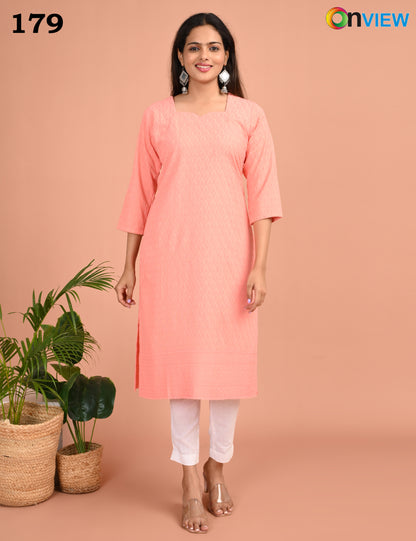 ONEVIEW | 179 | CHIKANKARI DESIGN NECK | PACK OF 4