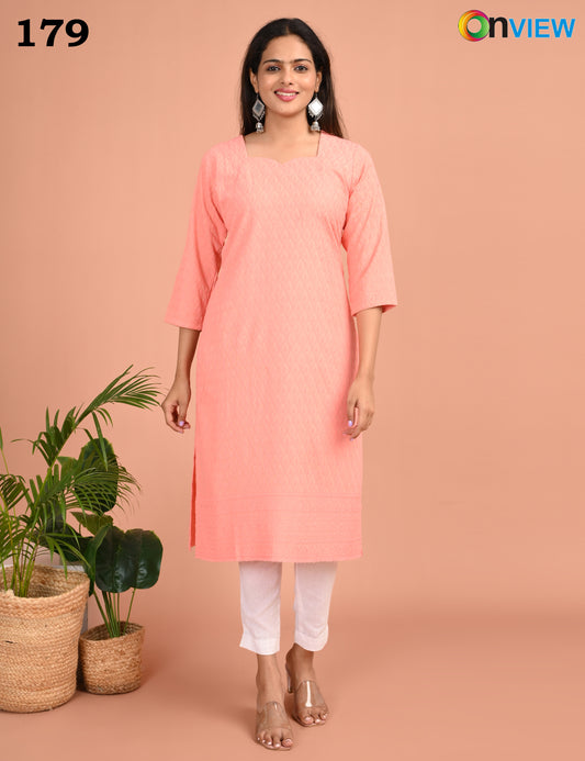 ONEVIEW | 179 | CHIKANKARI DESIGN NECK | PACK OF 4